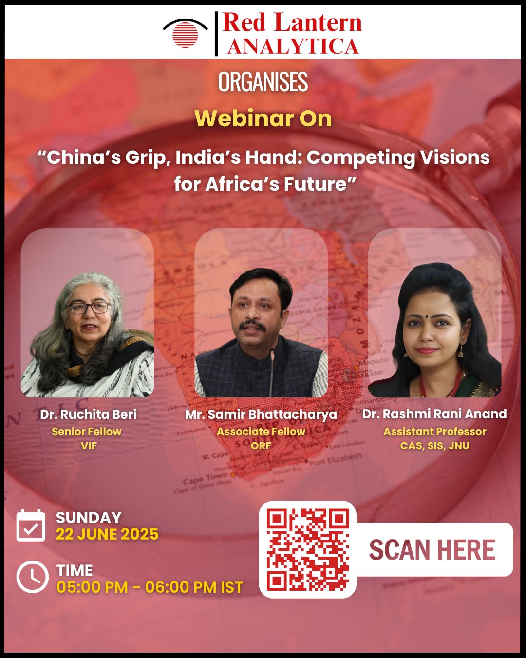 Webinar on “China’s Grip, India’s Hand: Competing Visions for Africa’s Future”