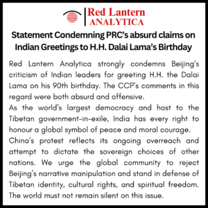 Statement on the PRC’s Deplorable Response to Indian Greetings to H.H. the 14th Dalai Lama