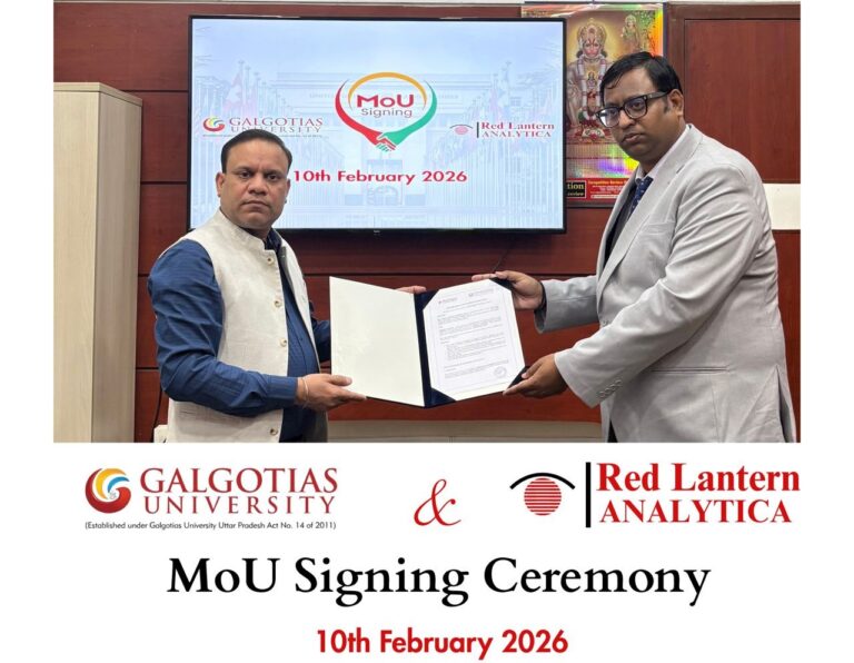 MoU signed with GALGOTIAS UNIVERSITY