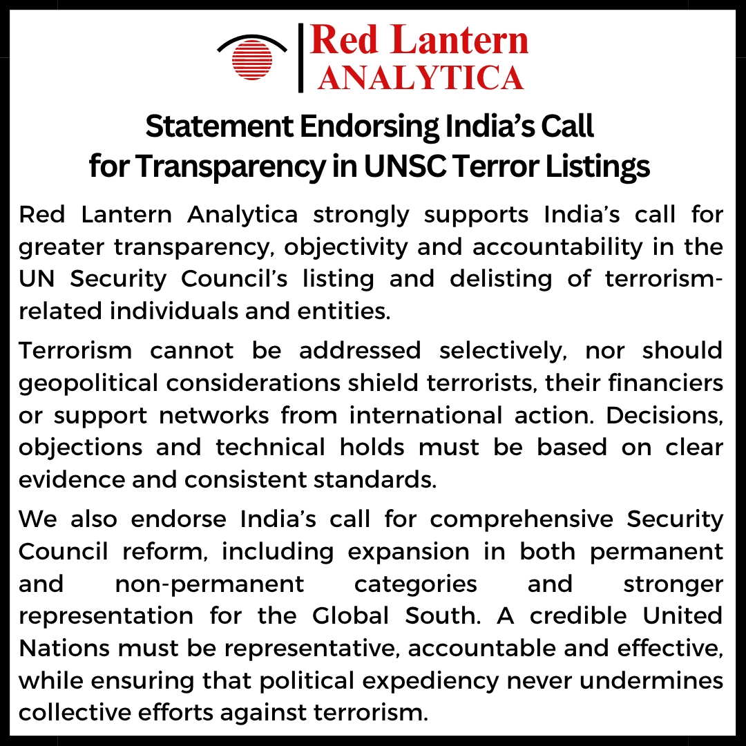 India’s Call for Transparency in UNSC Terror Listings Deserves Global Support